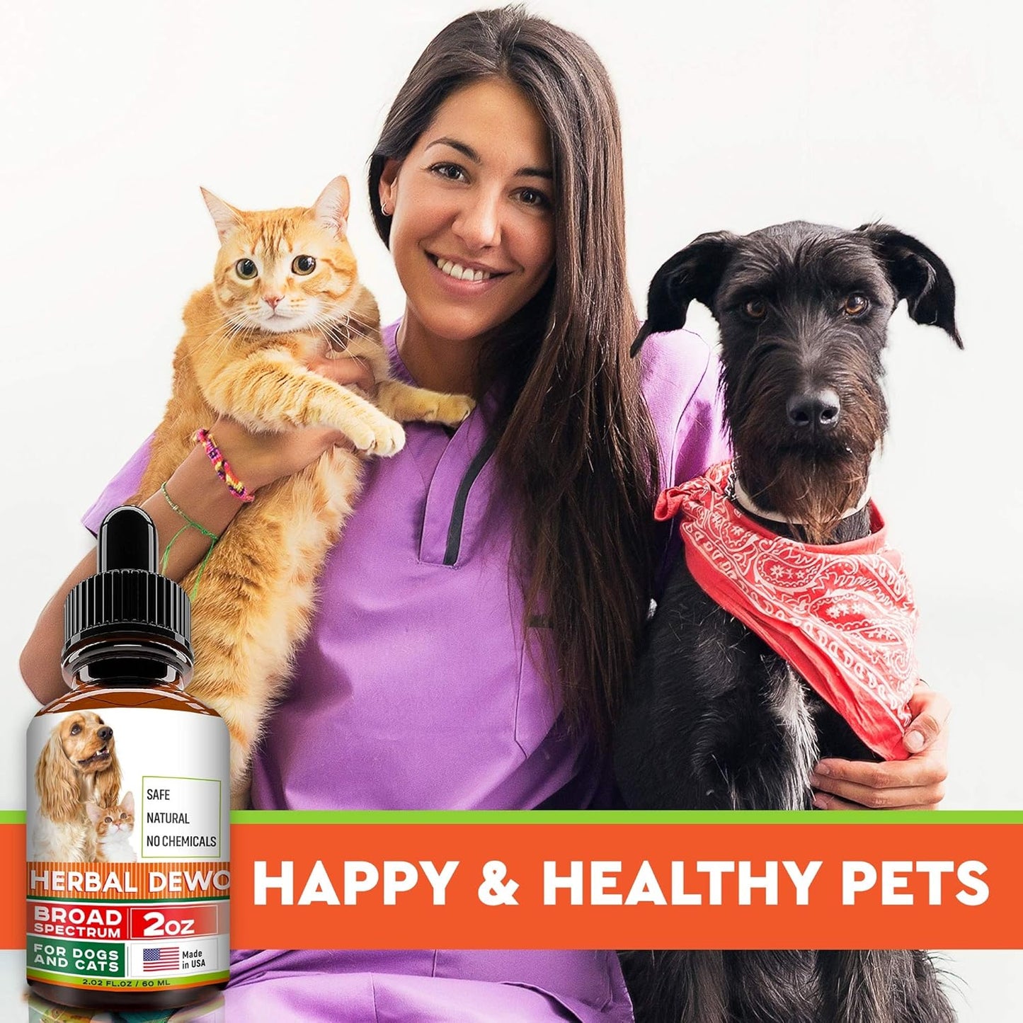 Herbal Cleanse for Cats and Dogs - Homeopathic Parasite and Toxin Remedy - All Breeds and Sizes - 2oz Bottle for Puppies and Kittens