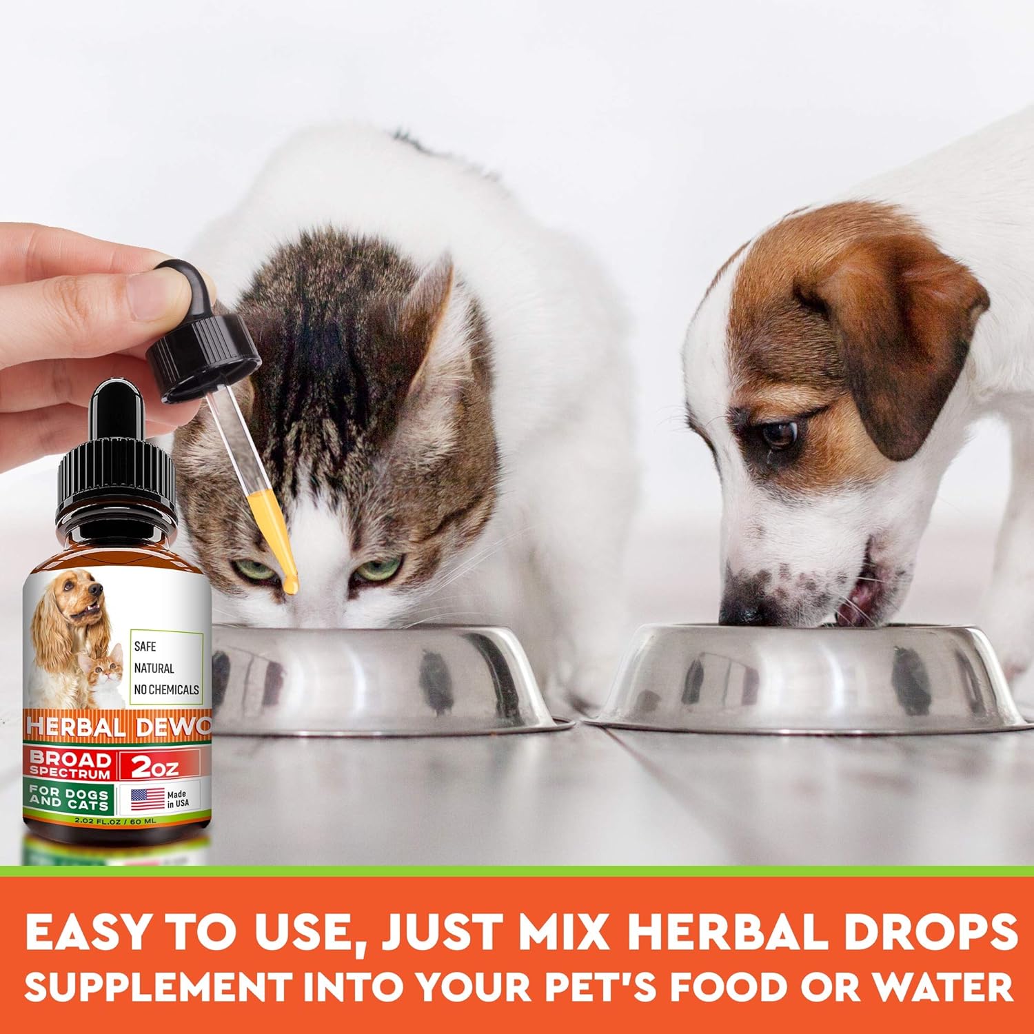 Herbal Cleanse for Cats and Dogs - Homeopathic Parasite and Toxin Remedy - All Breeds and Sizes - 2oz Bottle for Puppies and Kittens