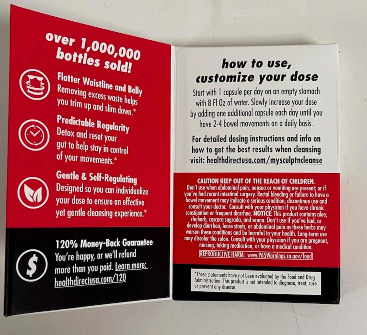 Herbal Colon Cleanse Supplement for Digestive Health & Regularity - Natural Detox & Gut Flush - 10 Veggie Capsules