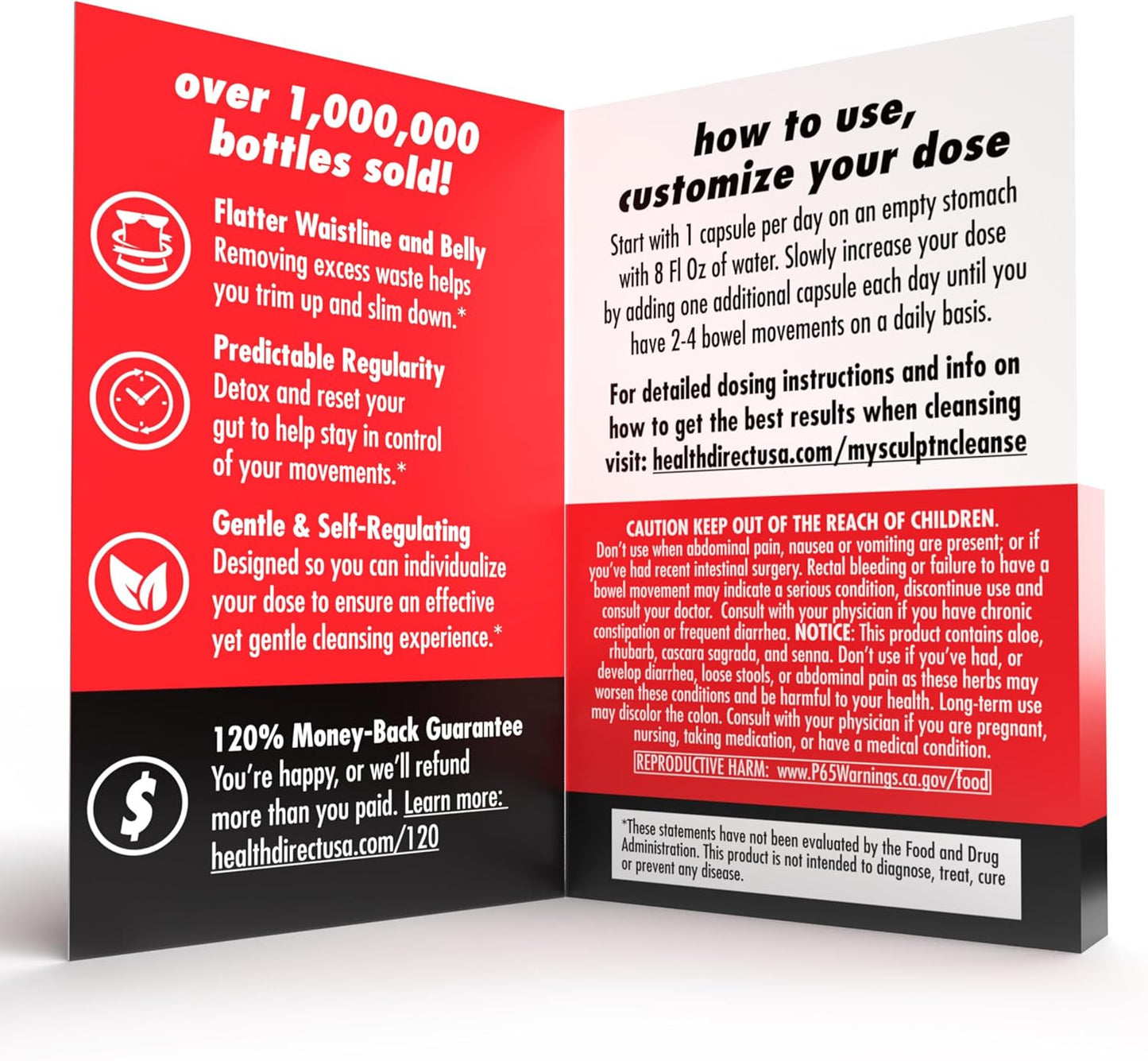 Herbal Colon Cleanse Supplement for Digestive Health & Regularity - Natural Detox & Gut Flush - 10 Veggie Capsules