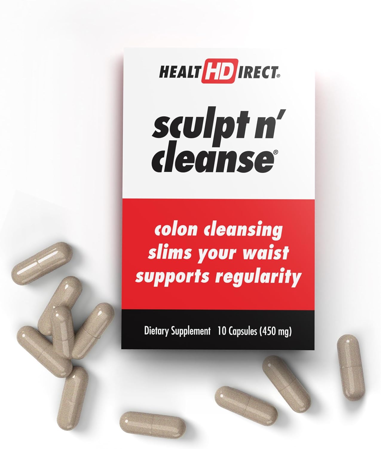 Herbal Colon Cleanse Supplement for Digestive Health & Regularity - Natural Detox & Gut Flush - 10 Veggie Capsules