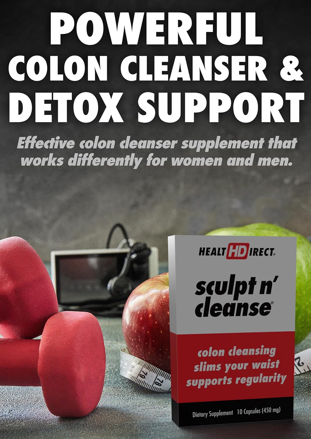 Herbal Colon Cleanse Supplement for Digestive Health & Regularity - Natural Detox & Gut Flush - 10 Veggie Capsules