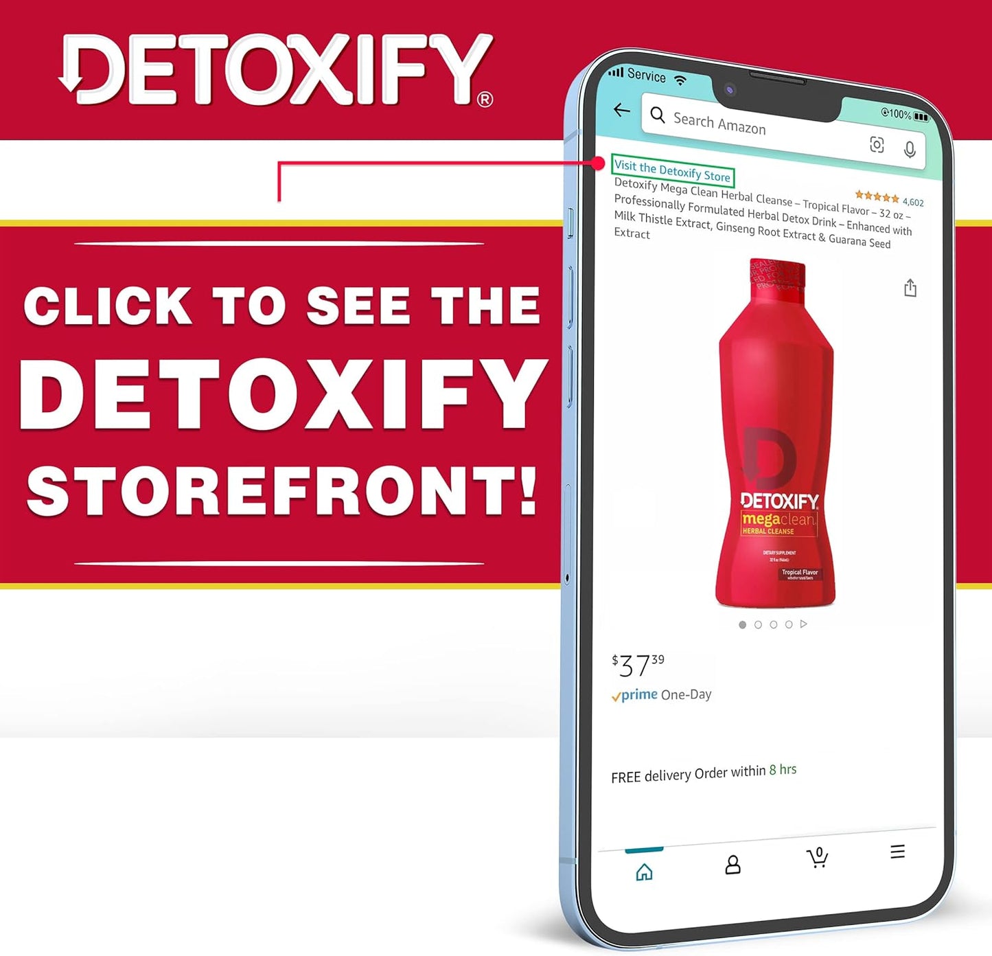 Herbal Detox Cleanse Drinks - Full Body Cleanse for Women and Men - Same Day Results - Enhanced with Ginseng & Milk Thistle Extracts