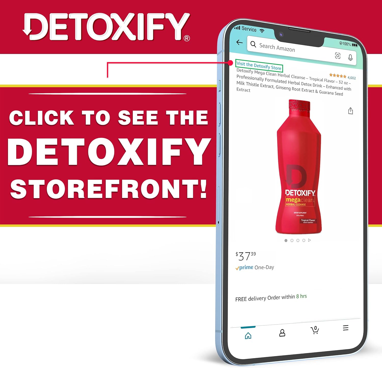 Herbal Detox Cleanse Drinks - Full Body Cleanse for Women and Men - Same Day Results - Enhanced with Ginseng & Milk Thistle Extracts