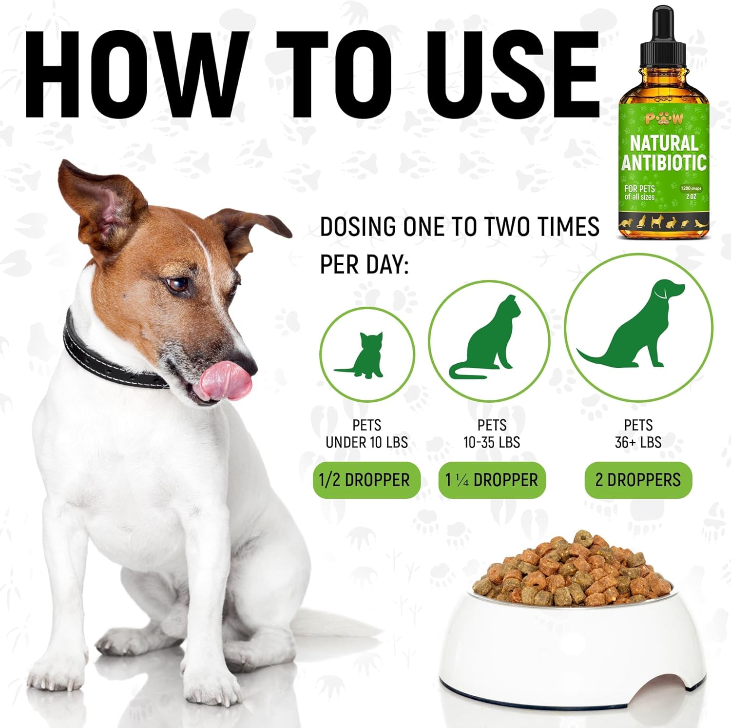 Herbal Dog and Cat Antibiotics in Drops for Allergies, Infections, and UTIs | Skin, Coat, Digestion Care | Pet Vitamins and Supplements | 2 oz Bottle