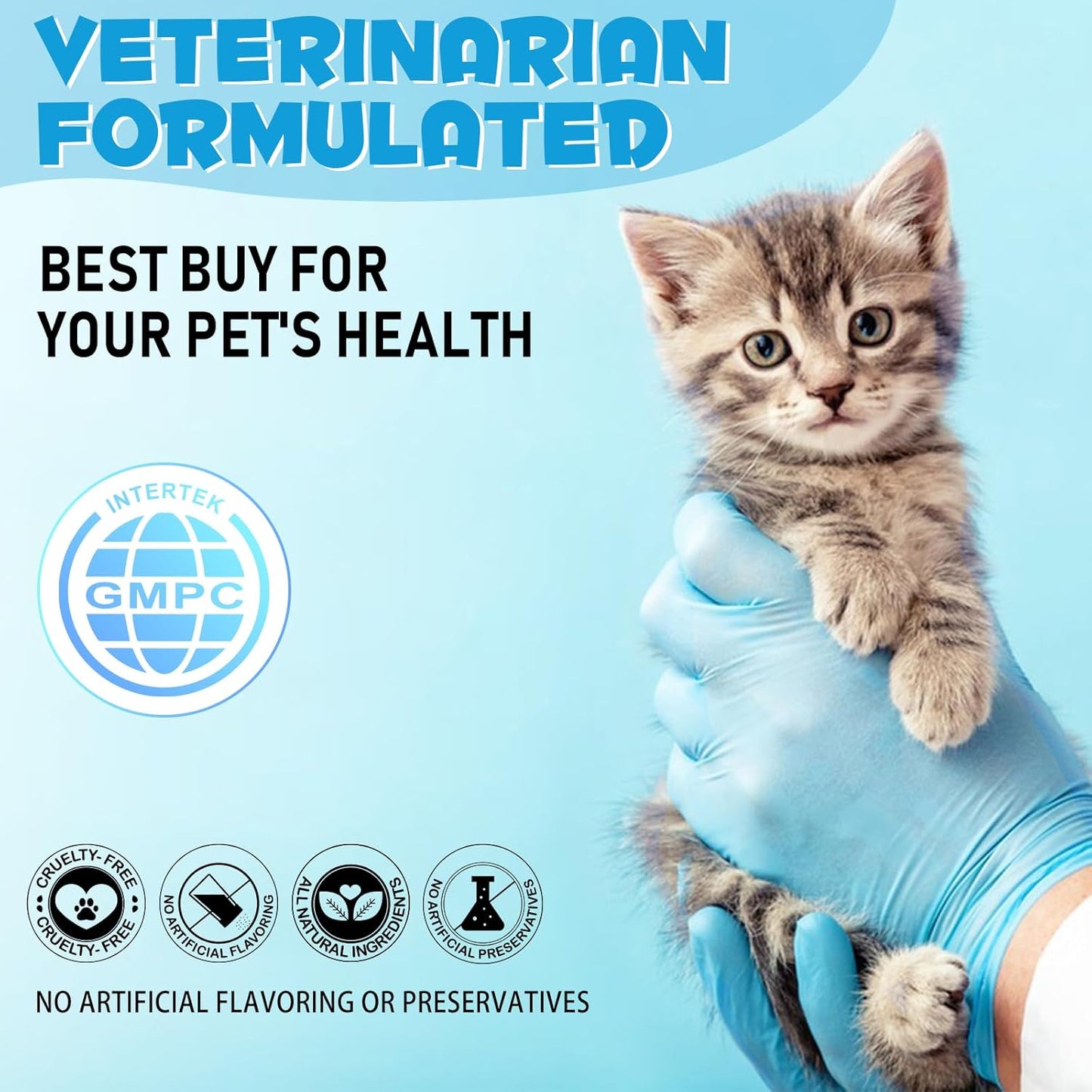 Herbal Drops for Cats with Kennel Cough Relief - Chicken Flavor, 2 Fl oz - Pet Health Supplies for Cat Cough Care