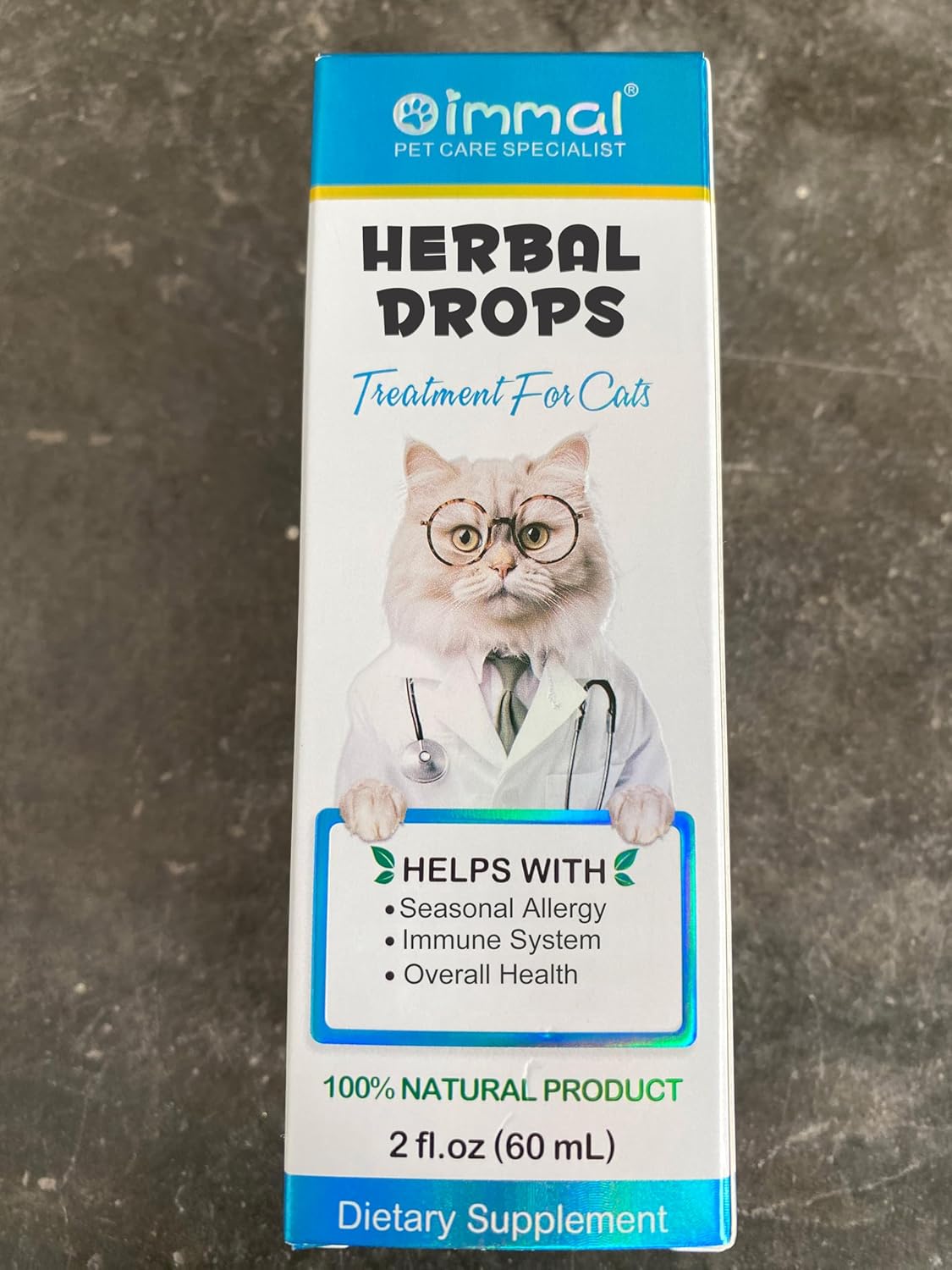 Herbal Drops for Cats with Kennel Cough Relief - Chicken Flavor, 2 Fl oz - Pet Health Supplies for Cat Cough Care
