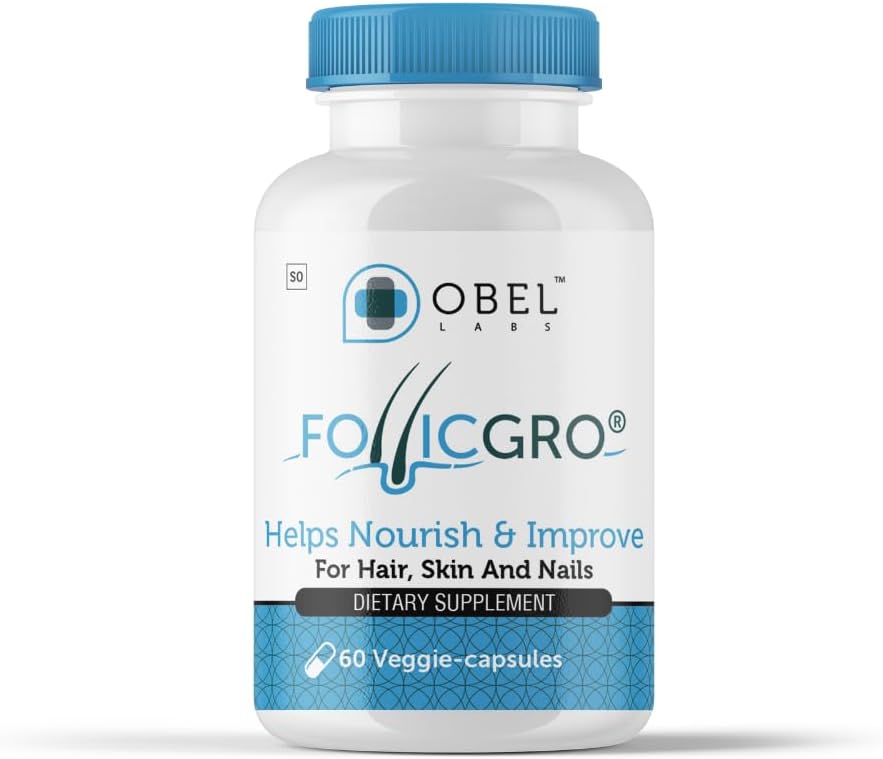 Herbal Hair, Skin, and Nails Supplement with Vitamins and Biotin - 60 Capsules