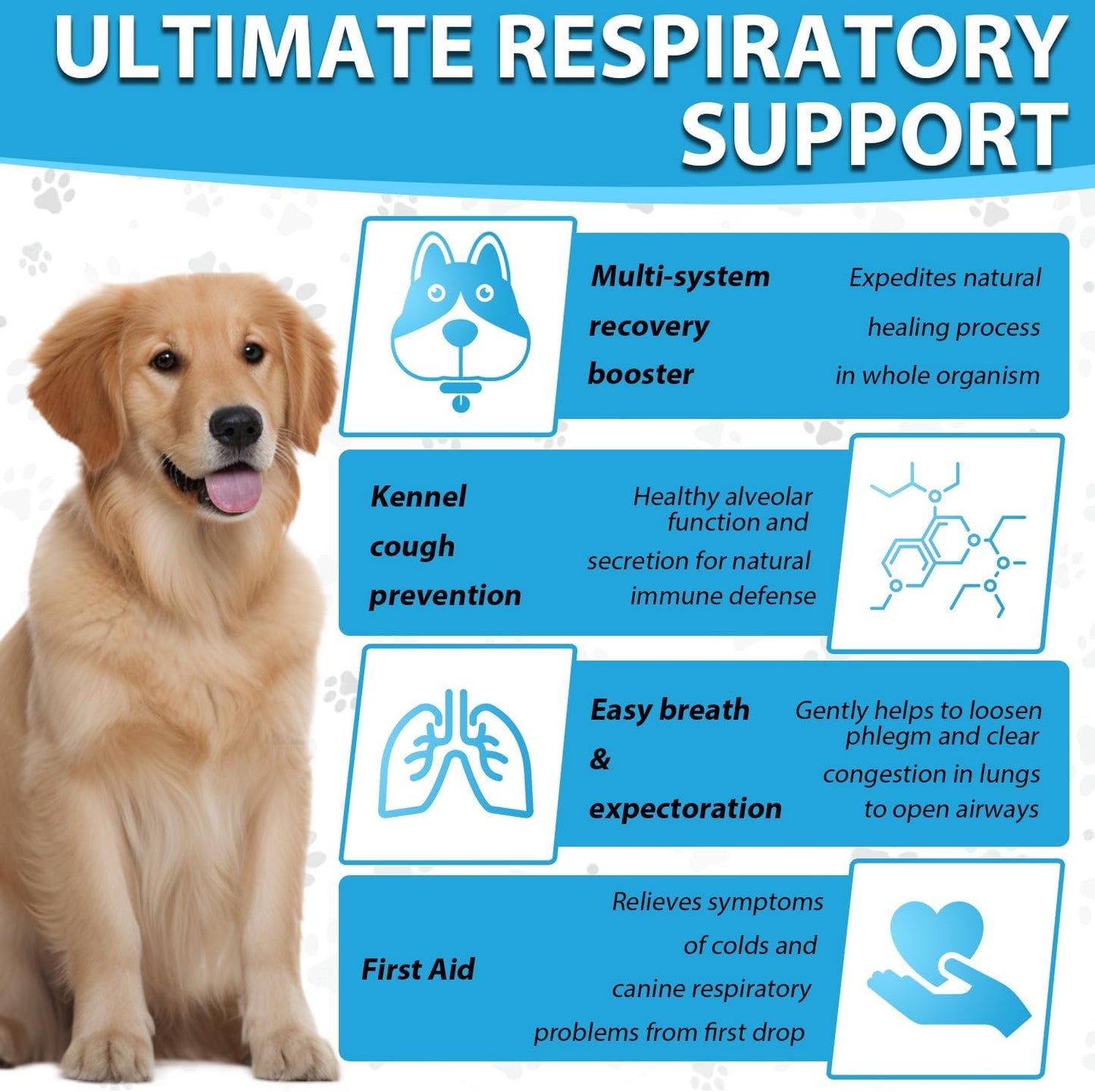 Herbal Kennel Cough Relief Drops for Dogs of All Breeds and Sizes