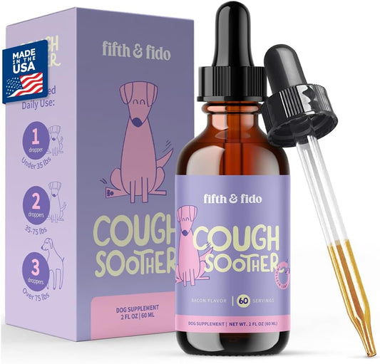 Herbal Kennel Cough Support Drops for Dogs - Natural Respiratory Wellness - Gentle Congestion Relief - Easy-to-Use Liquid Formula (60 Servings)