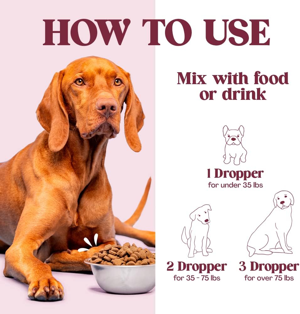Herbal Liquid Drops for Dogs - Adrenal Support Supplement with 5 Active Ingredients - Promotes Healthy Adrenal Function - 4 fl oz