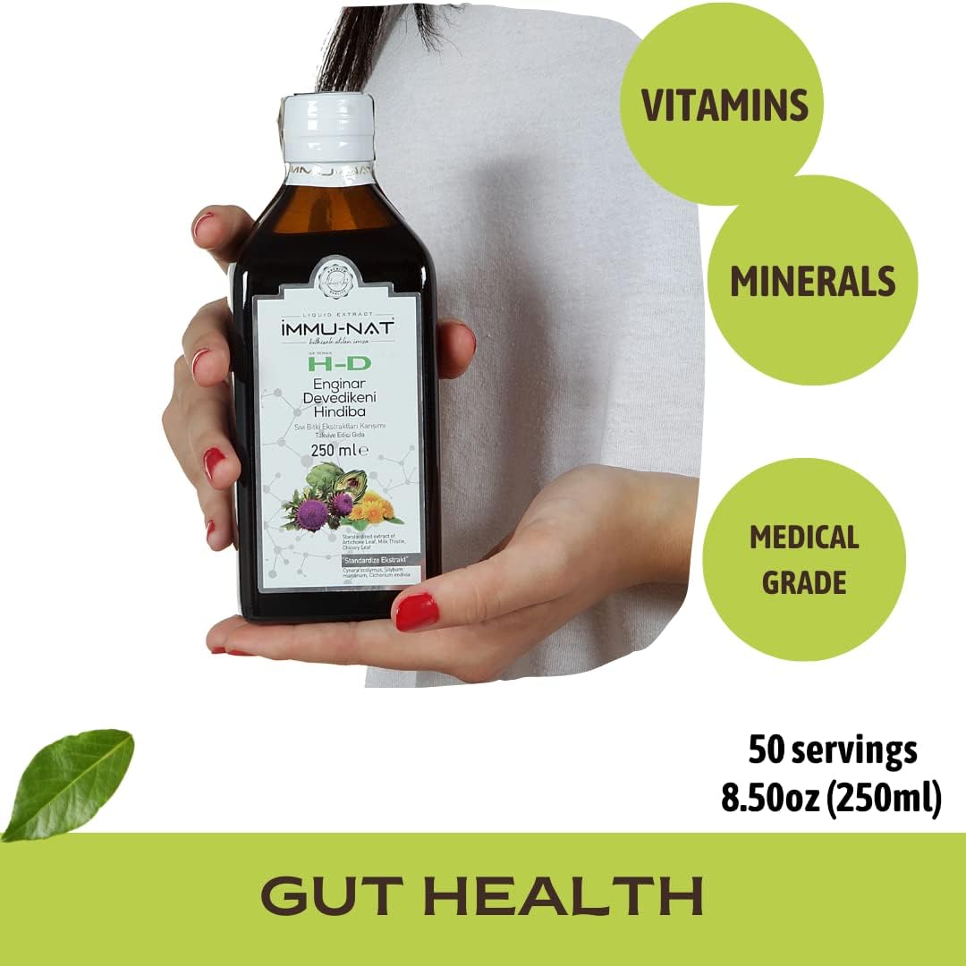 Herbal Liver Detox Cleanse Liquid Supplement with Milk Thistle, Artichoke, and Chicory - Supports Gut Health and Kidney Function - Non-GMO - 8.50oz