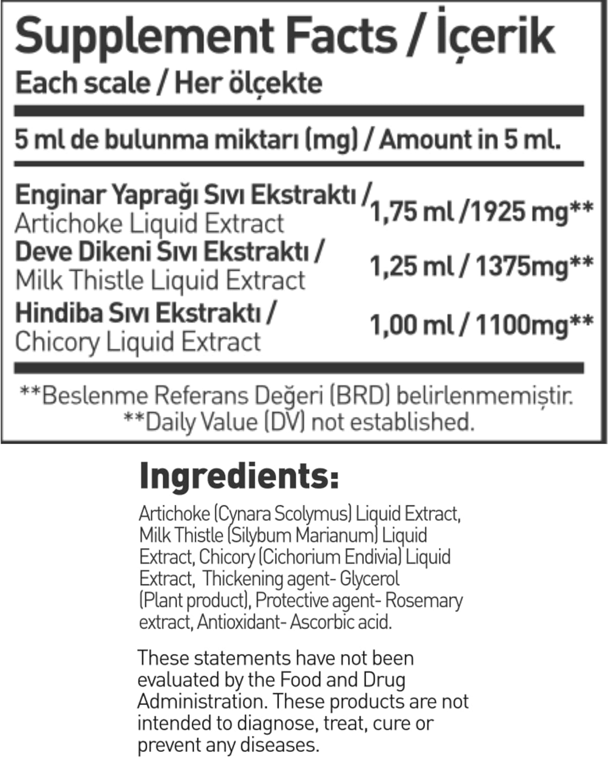 Herbal Liver Detox Cleanse Liquid Supplement with Milk Thistle, Artichoke, and Chicory - Supports Gut Health and Kidney Function - Non-GMO - 8.50oz