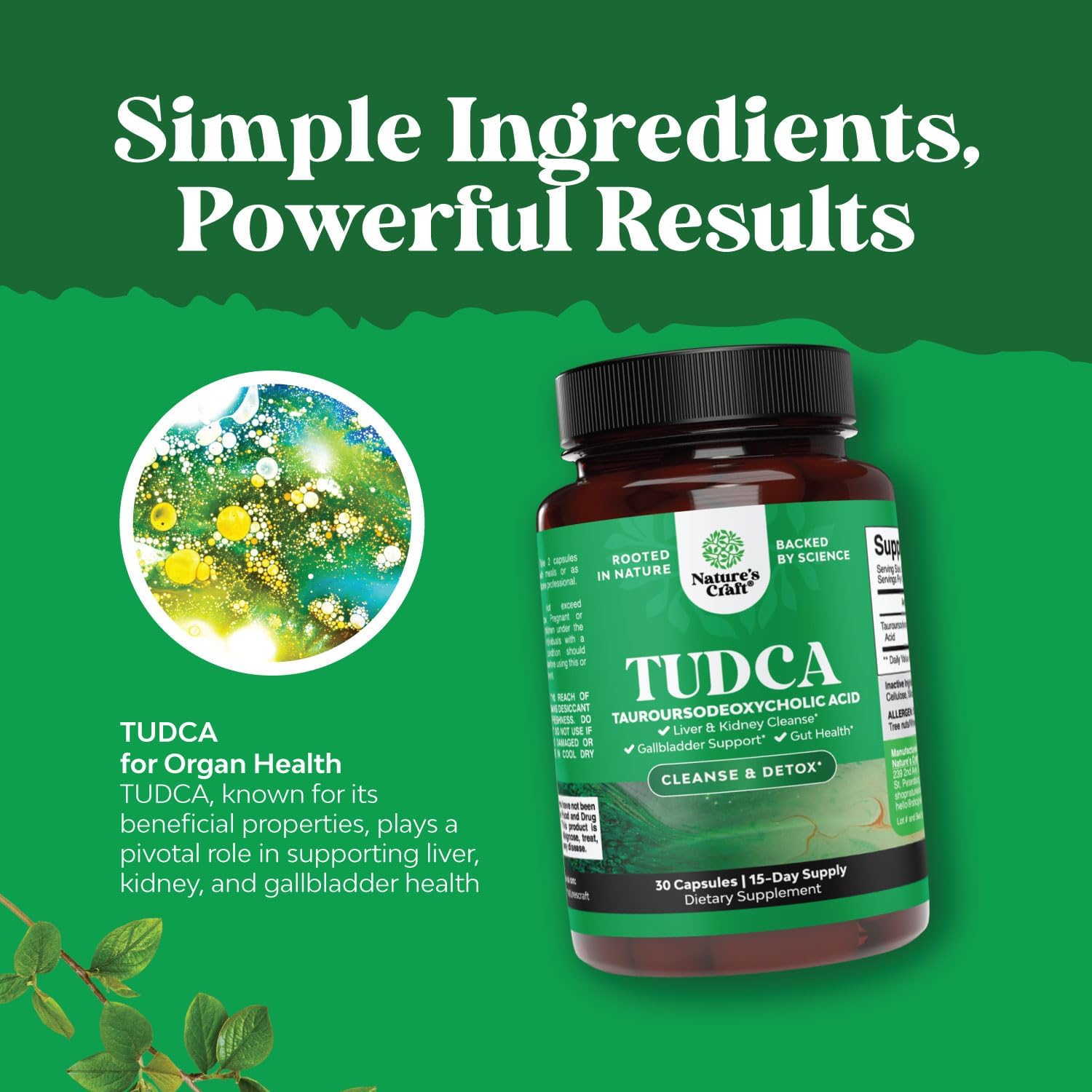 Herbal Liver Support Bundle: Liver Cleanse, Detox & Repair Formula with TUDCA Supplement for Gallbladder, Kidney, and Liver Health