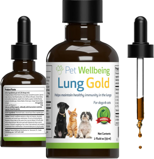 Herbal Lung Immune Support Supplement for Dogs - Veterinarian-Formulated - Promotes Respiratory Health and Normal Breathing - 2 oz
