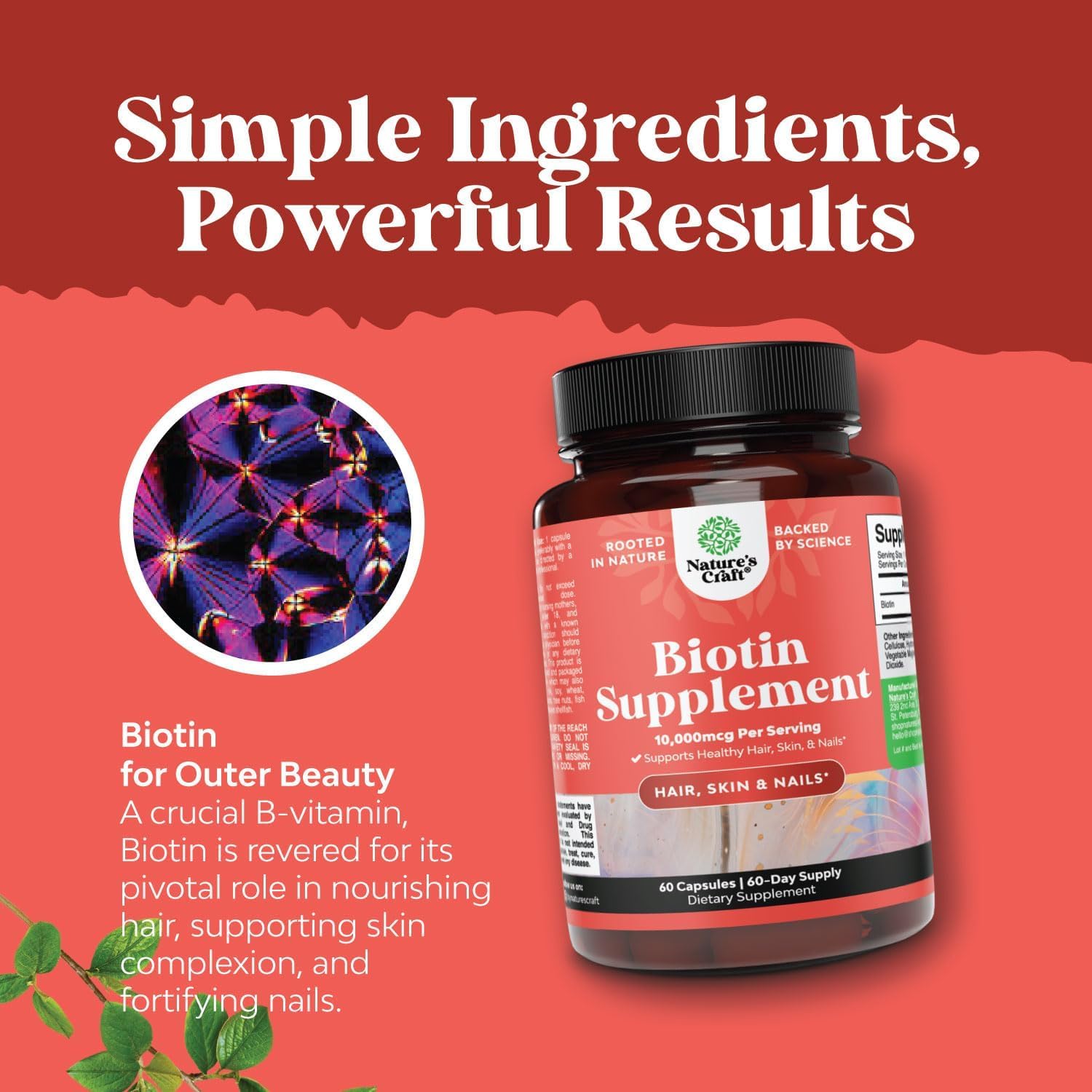 Herbal Menopause Supplement & Biotin Pills Bundle for Women & Men - Promotes Estrogen Balance and Hair Health - Natural Thinning Hair Solution