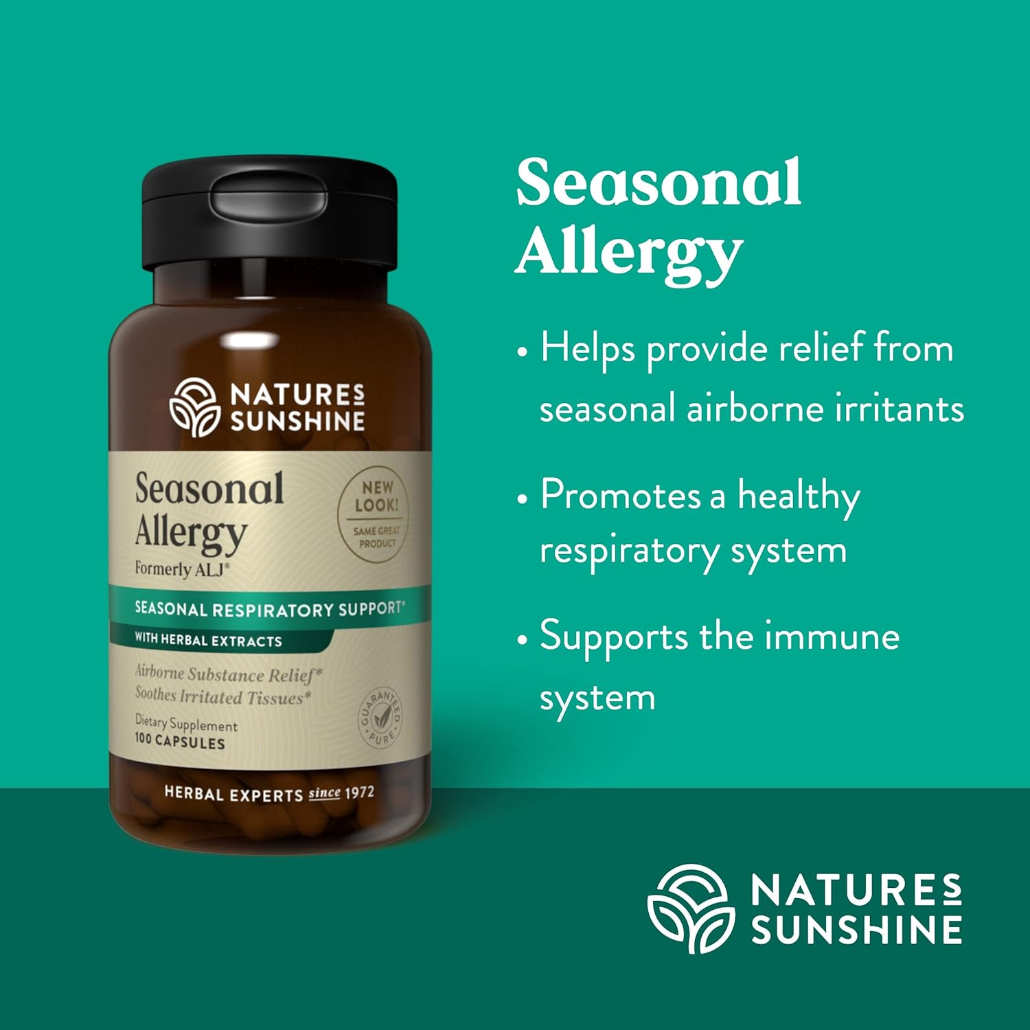 Herbal Respiratory Supplement for Seasonal Allergies - 100 Capsules by Nature's Sunshine