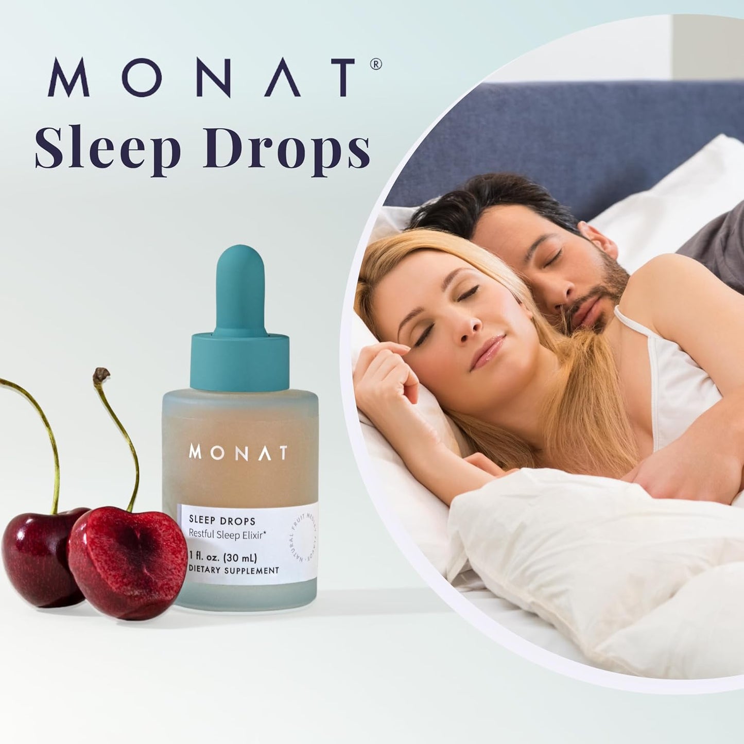 Herbal Sleep Drops for Restorative & Calming Sleep - Natural Solution for Stress & Relaxation - Sleep Improvement Product by MONAT
