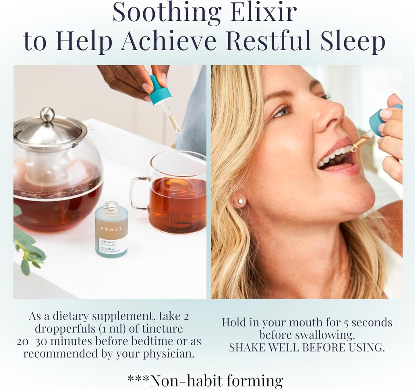 Herbal Sleep Drops for Restorative & Calming Sleep - Natural Solution for Stress & Relaxation - Sleep Improvement Product by MONAT