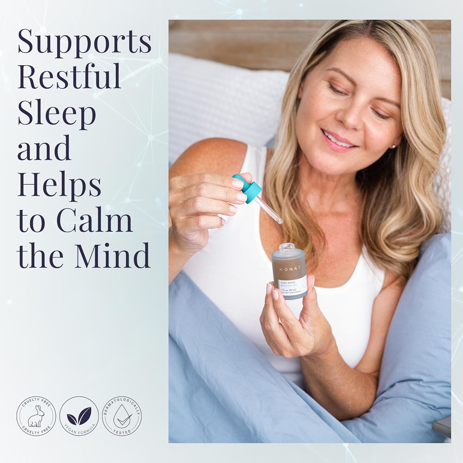 Herbal Sleep Drops for Restorative & Calming Sleep - Natural Solution for Stress & Relaxation - Sleep Improvement Product by MONAT
