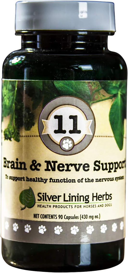Herbal Supplement for Dogs - Supports Canine Nervous System, Brain, & Spinal Cord - Promotes Happiness & Good Disposition - 90 Capsules