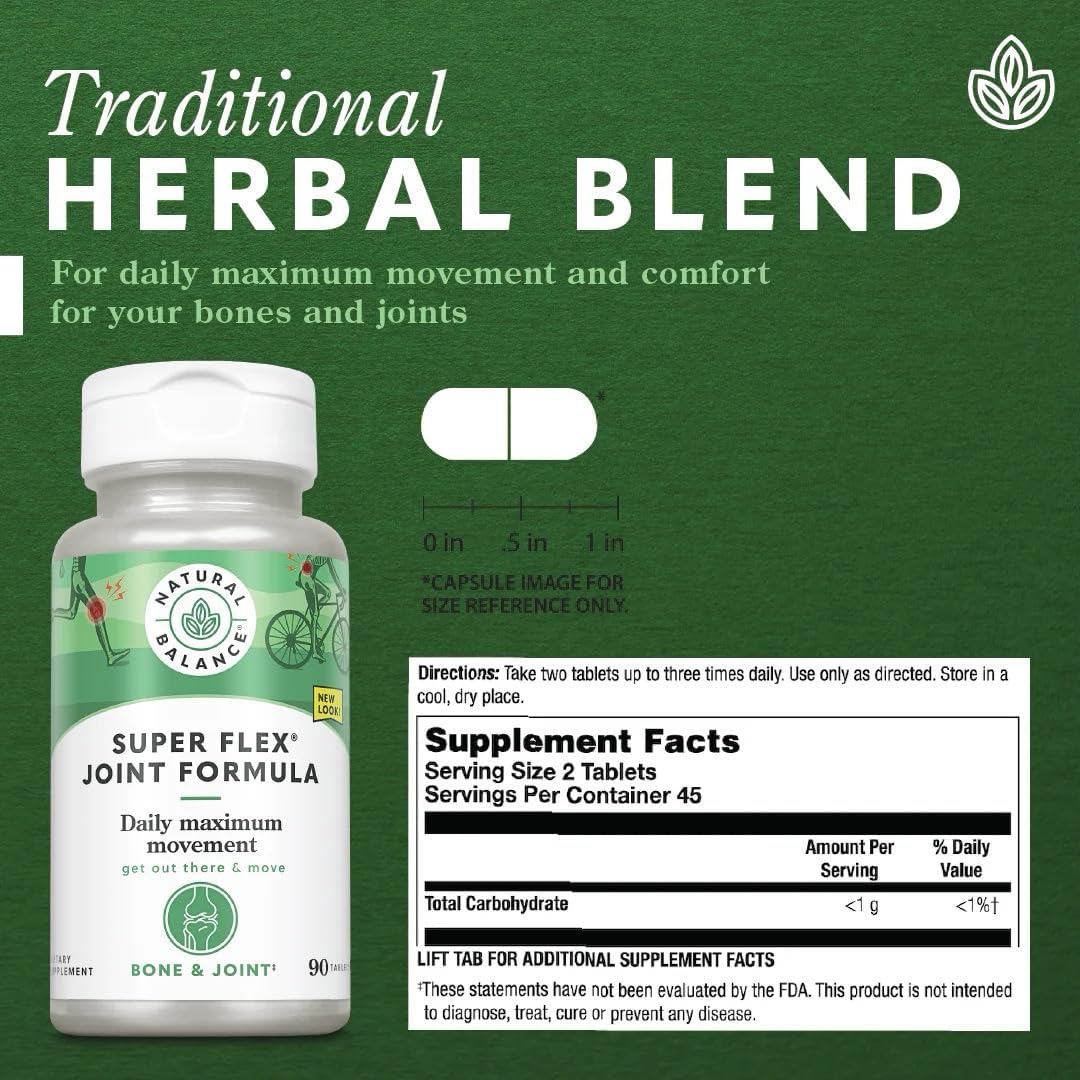 Herbal Supplement for Lower Back Comfort with Turmeric, Ginger, Glucosamine, MSM & Kava - 60 Ct