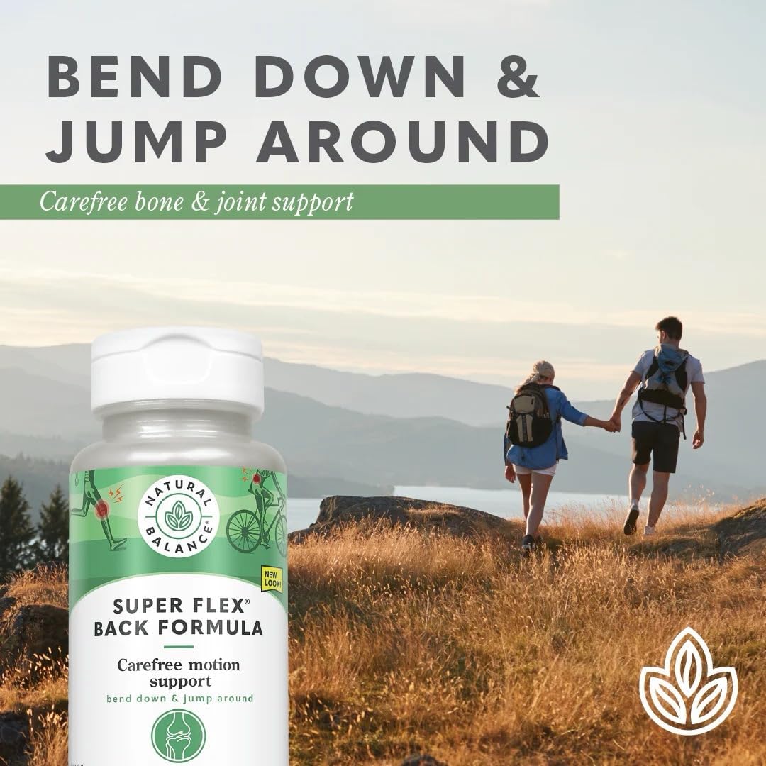 Herbal Supplement for Lower Back Comfort with Turmeric, Ginger, Glucosamine, MSM & Kava - 60 Ct
