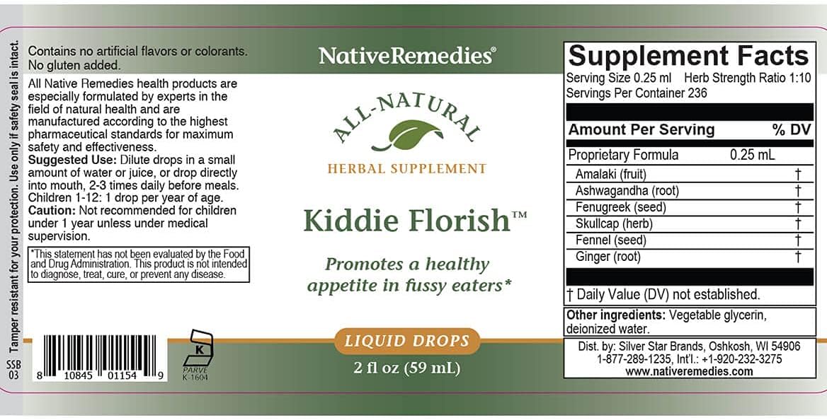 Herbal Supplement for Picky Eaters - Natural Appetite Support for Kids - 59 mL