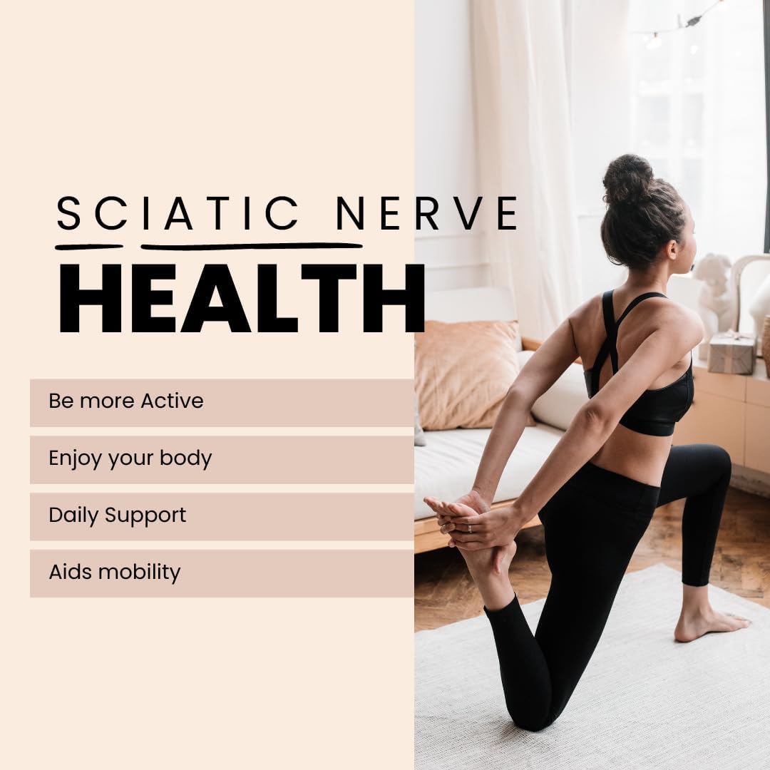 Herbal Supplement for Sciatica Nerve Relief - Supports Lower Back, Hip, and Leg Comfort - Promotes Mobility and Nerve Health - Natural Sciatic Relief Blend