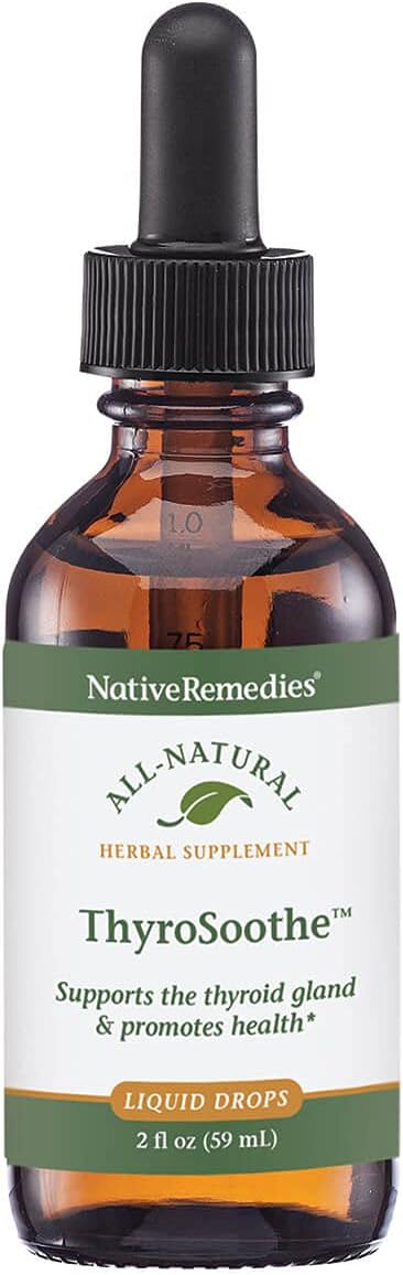 Herbal Supplement for Thyroid Support - Soothes Thyroid Gland, Promotes Endocrine System Balance - 59 mL