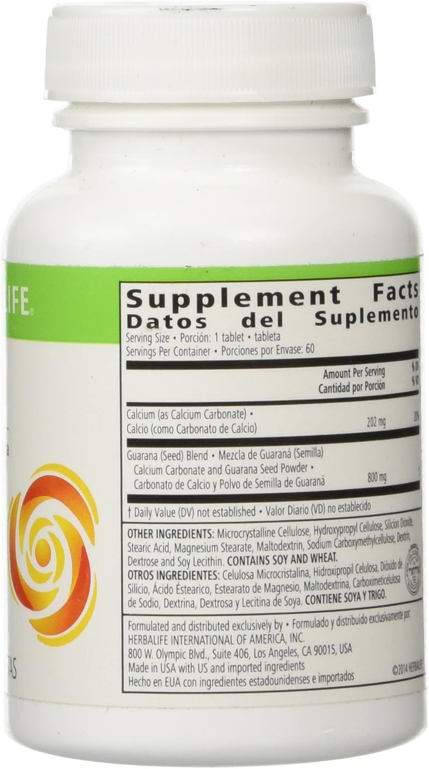 Herbalife N-R-G Guarana Tablets - Natural Energy Boost Supplement