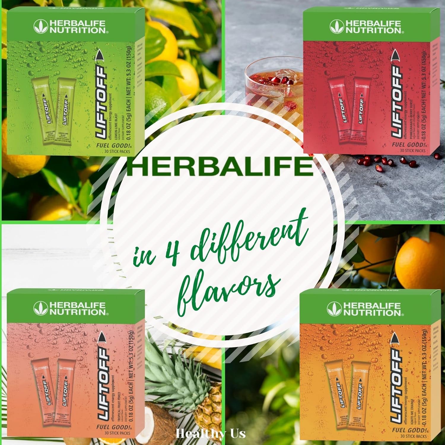 Herbalife Nutrition LIFTOFF Energy Stick Packs - Lemon-Lime Blast - 30 Count for Instant Natural Energy Boost, Mental Clarity, and Focus