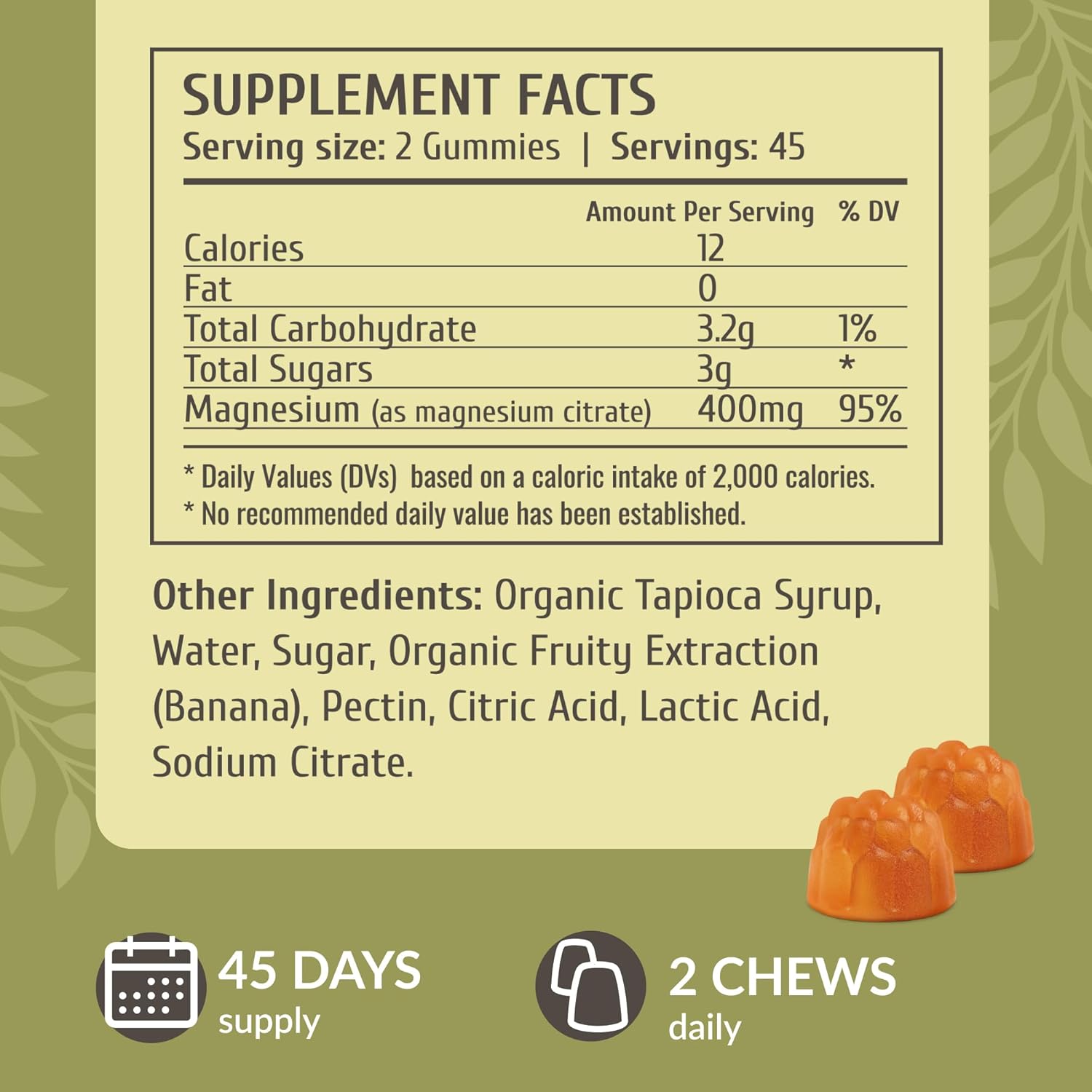 HERBAMAMA Hyaluronic Acid & Magnesium Gummy Kit - 250mg HA & 400mg Magnesium Citrate - Vegan, Non-GMO, Gelatin-Free - 2 Pack