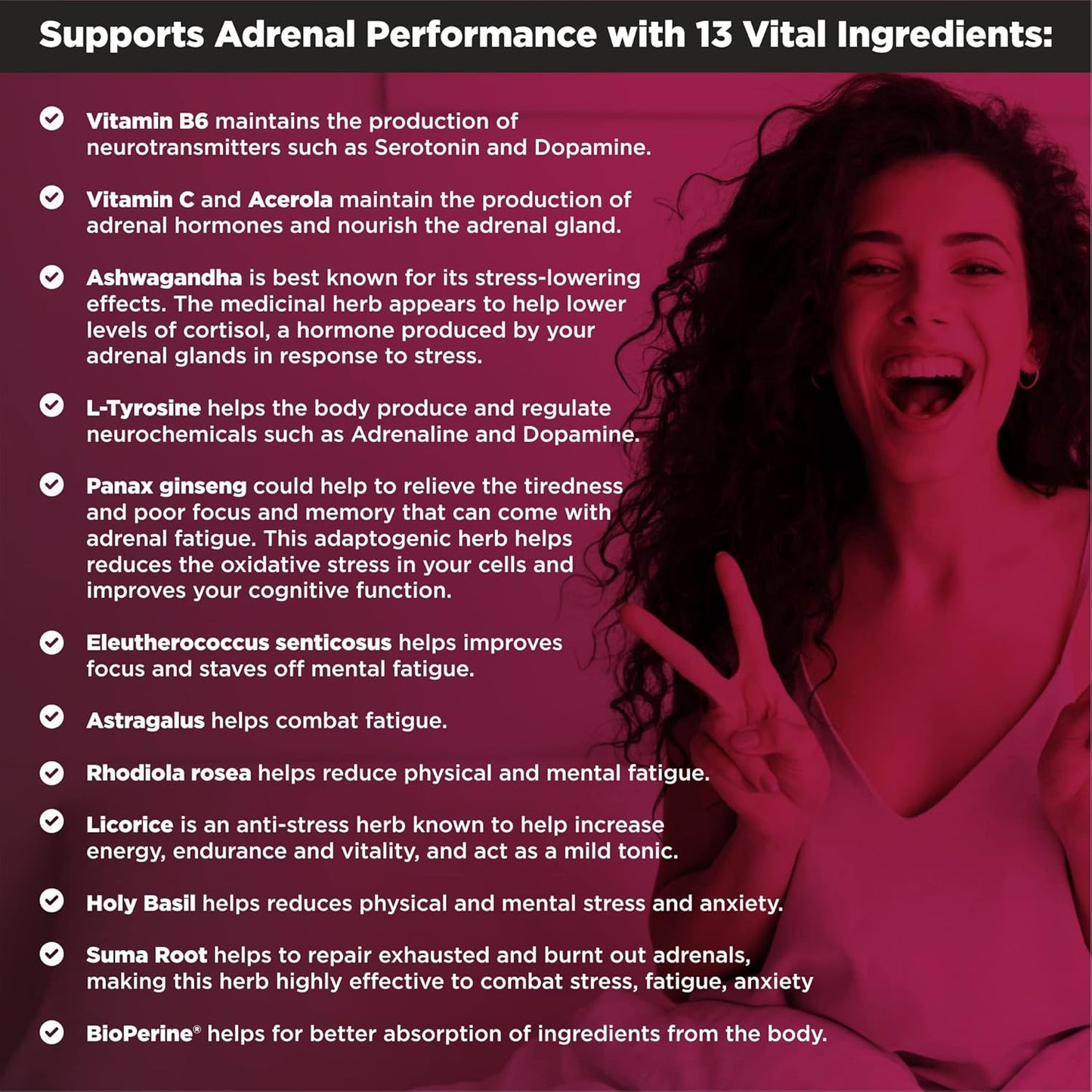 HerbaMe Cortisol Manager Capsules - Adrenal Support Supplement with Ashwagandha & L-Tyrosine for Energy, Stress Relief, Mood Balance, and Fatigue Reduction - 120 Pills