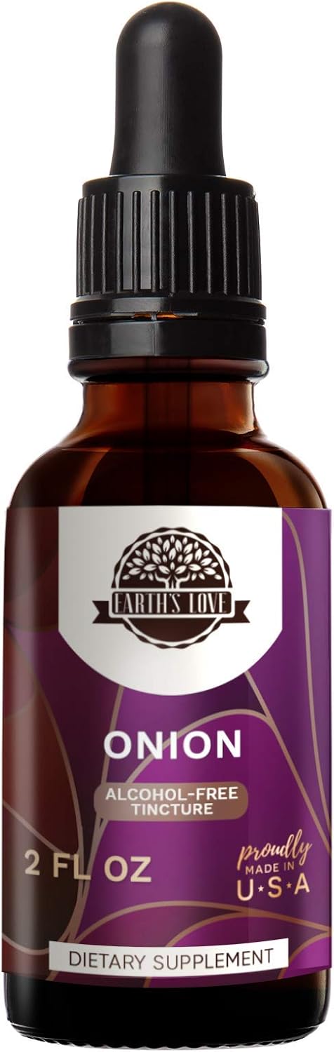 HerbEra Earth's Love Onion Herbal Extract Tincture - Super-Concentrated Allium Cepa Bulb (2 Fl Oz)