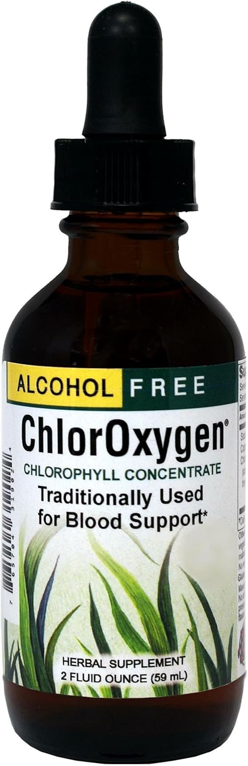 Herbs Etc. ChlorOxygen Chlorophyll Concentrate - Boost Energy & Blood Circulation - Natural Vitality Support - Alcohol-Free - 2 fl oz