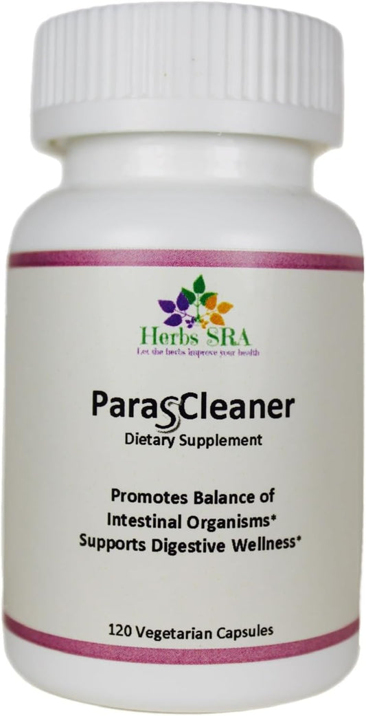 Herbs SRA ParasCleaner - Herbal Supplement for Digestive Health with Papaya Seed, Wormwood, Black Walnut, Clove, Neem