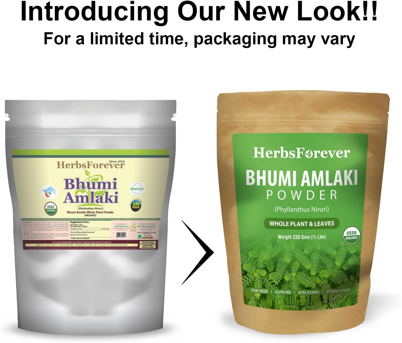 Herbsforever Bhumiamalaki Powder 230g - Liver Health and Detox Support - Non-GMO Plant-Based Formula