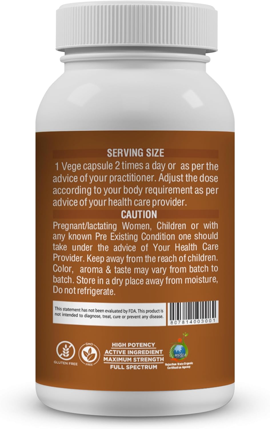 Herbsforever Ceylon Cinnamon Capsules - High Potency 800mg Extract for Overall Wellness - 60 Vege Capsules