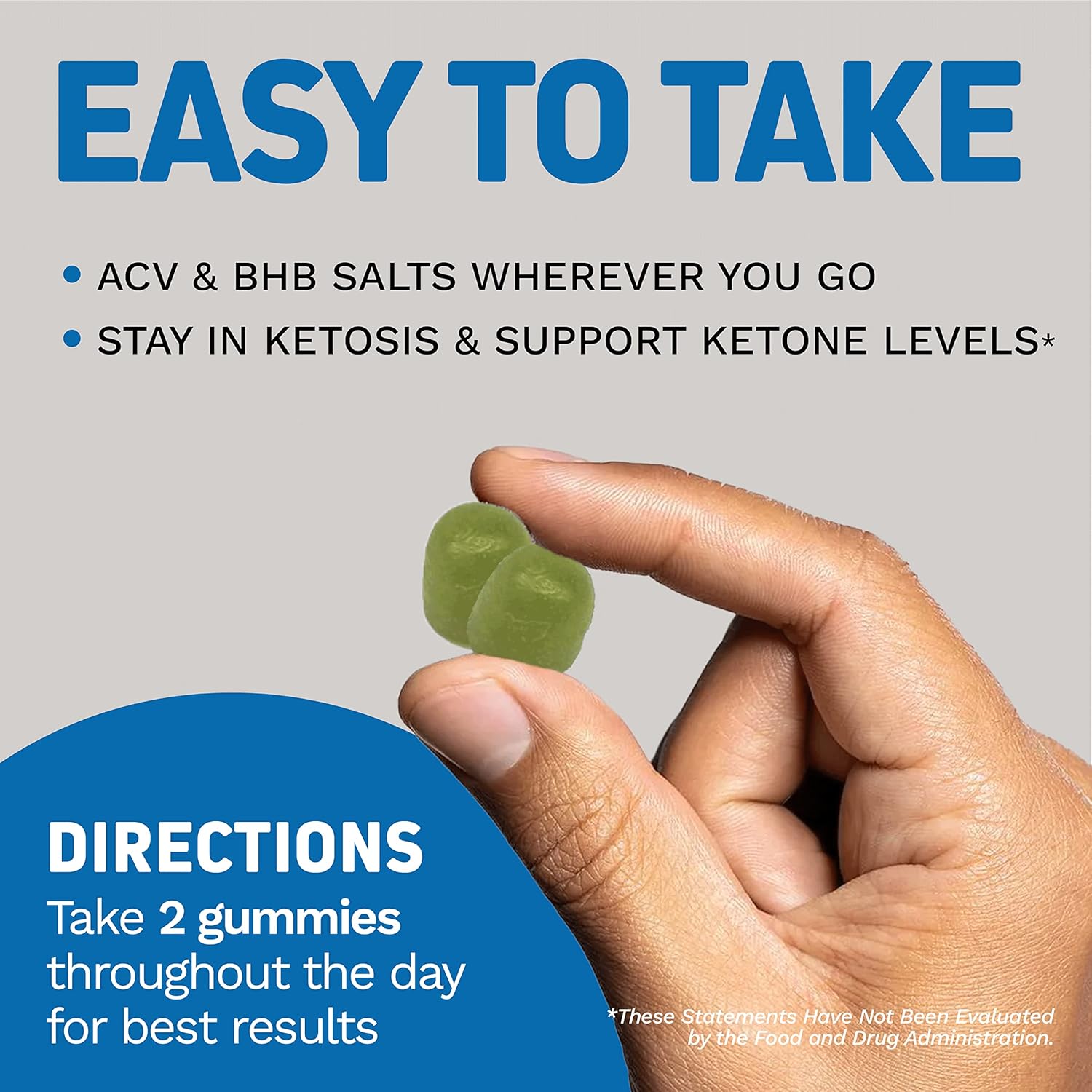 Herbtonics Keto Apple Cider Vinegar Gummies for Digestion & Detox - Sugar Free BHB Formula with The Mother - 60 Vegan Gummies