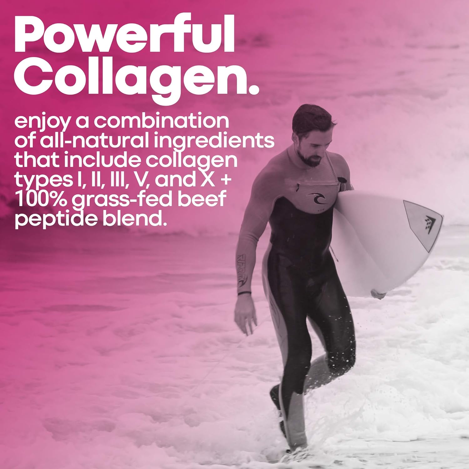 Herbtonics Multi Collagen Complex with Bone Broth Protein Peptides - Supports Hair, Skin, Nails, and Joints - 90 Pills