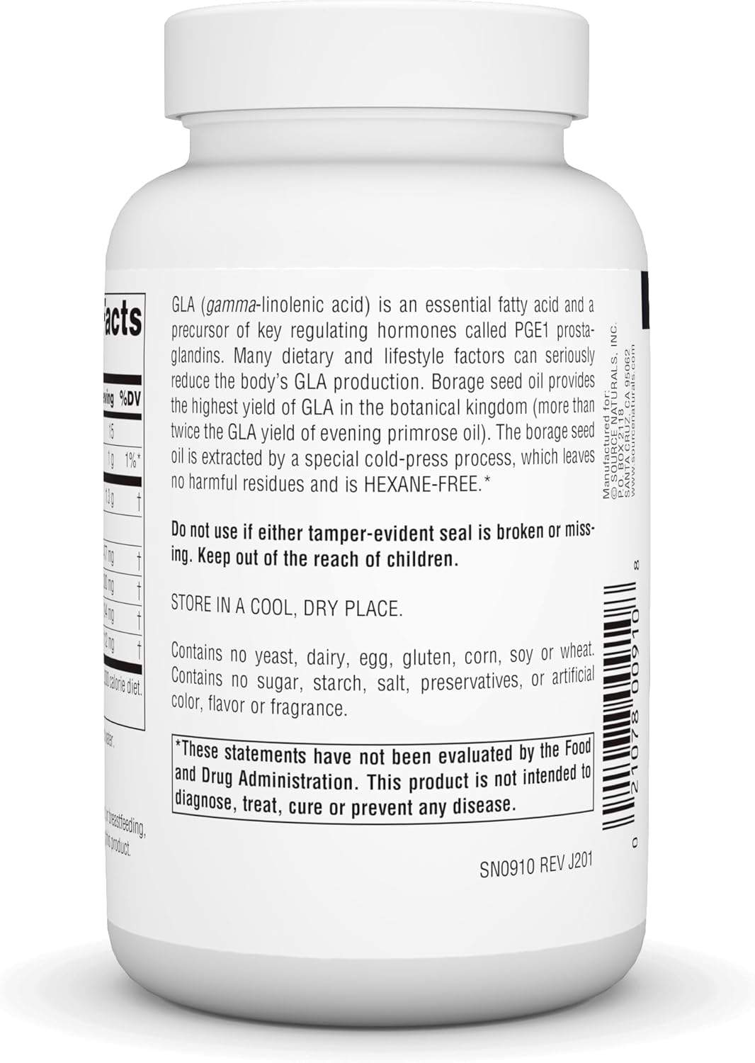 Hexane-Free Borage Seed Oil Softgels - Source Naturals Mega-GLA 300 - 60 Capsules