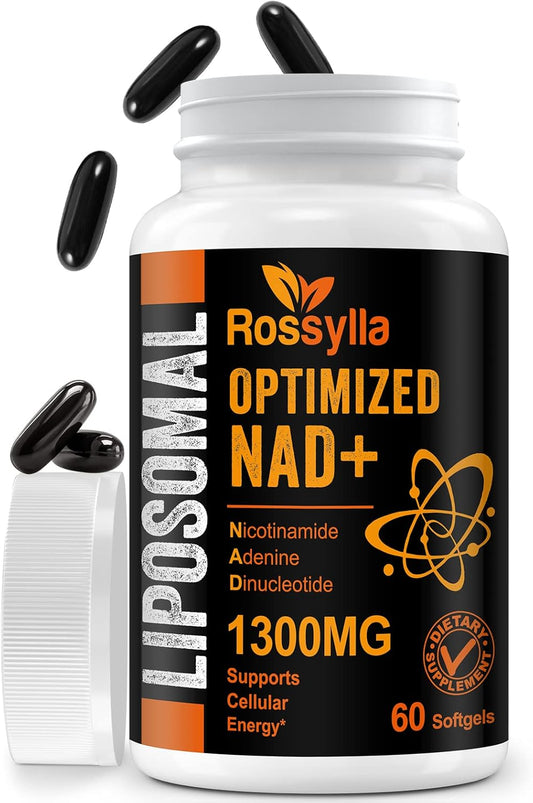 High Absorption 1300 MG Liposomal NAD+ Supplement for Aging Defense & Cellular Energy - 60 Count