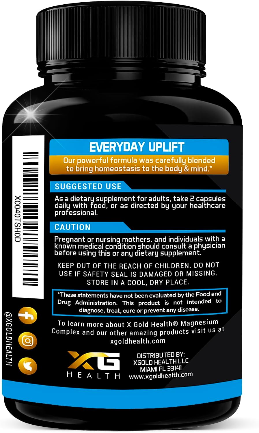 High Absorption 7-in-1 Magnesium Supplement 500mg with Vitamin B6 and Zinc for Bones, Muscles, and Energy - Vegan and Non-GMO - 120 Capsules