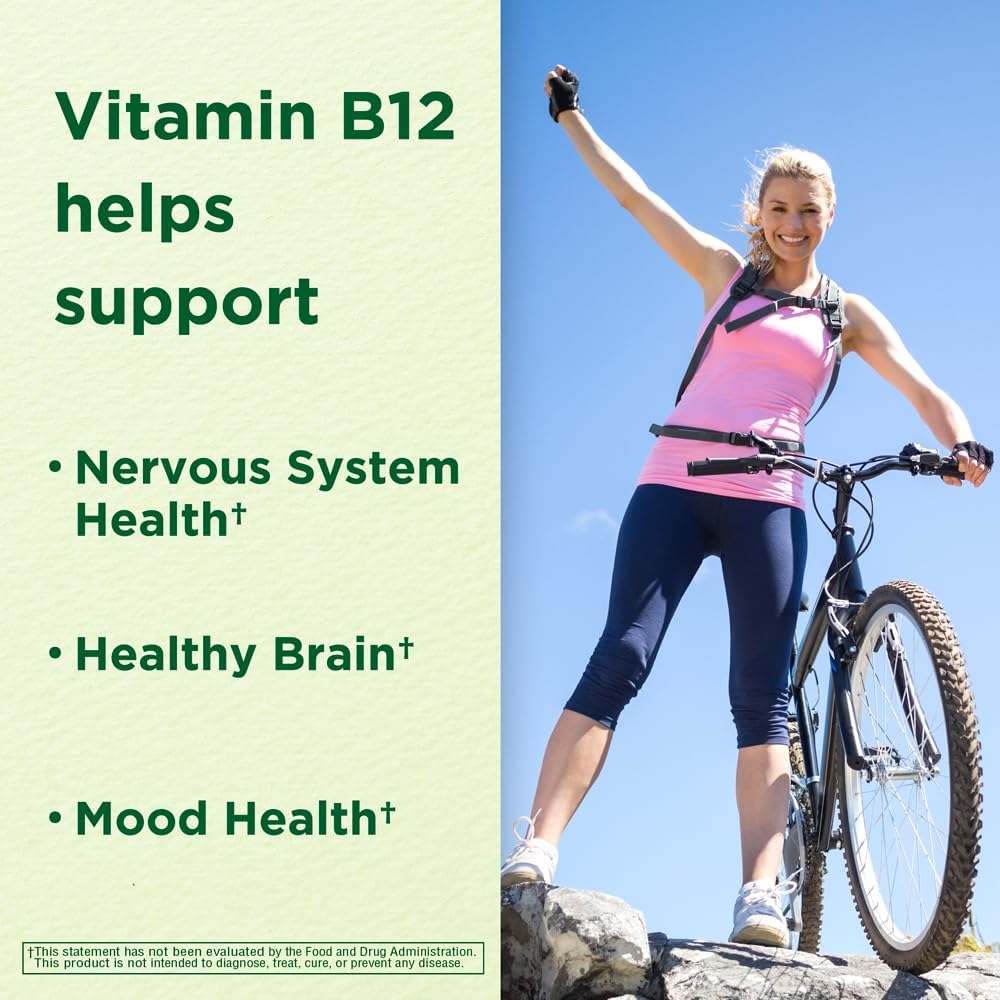 High Absorption BioActive B12 Methylcobalamin 1000mcg - Supports Energy, Nerve & Heart Health - 120 Vegan Capsules - Non-GMO USA