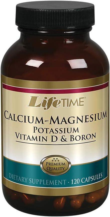 High Absorption Bone & Muscle Support Supplement with Calcium, Magnesium, Potassium, Vitamin D, and Boron - 120 Capsules