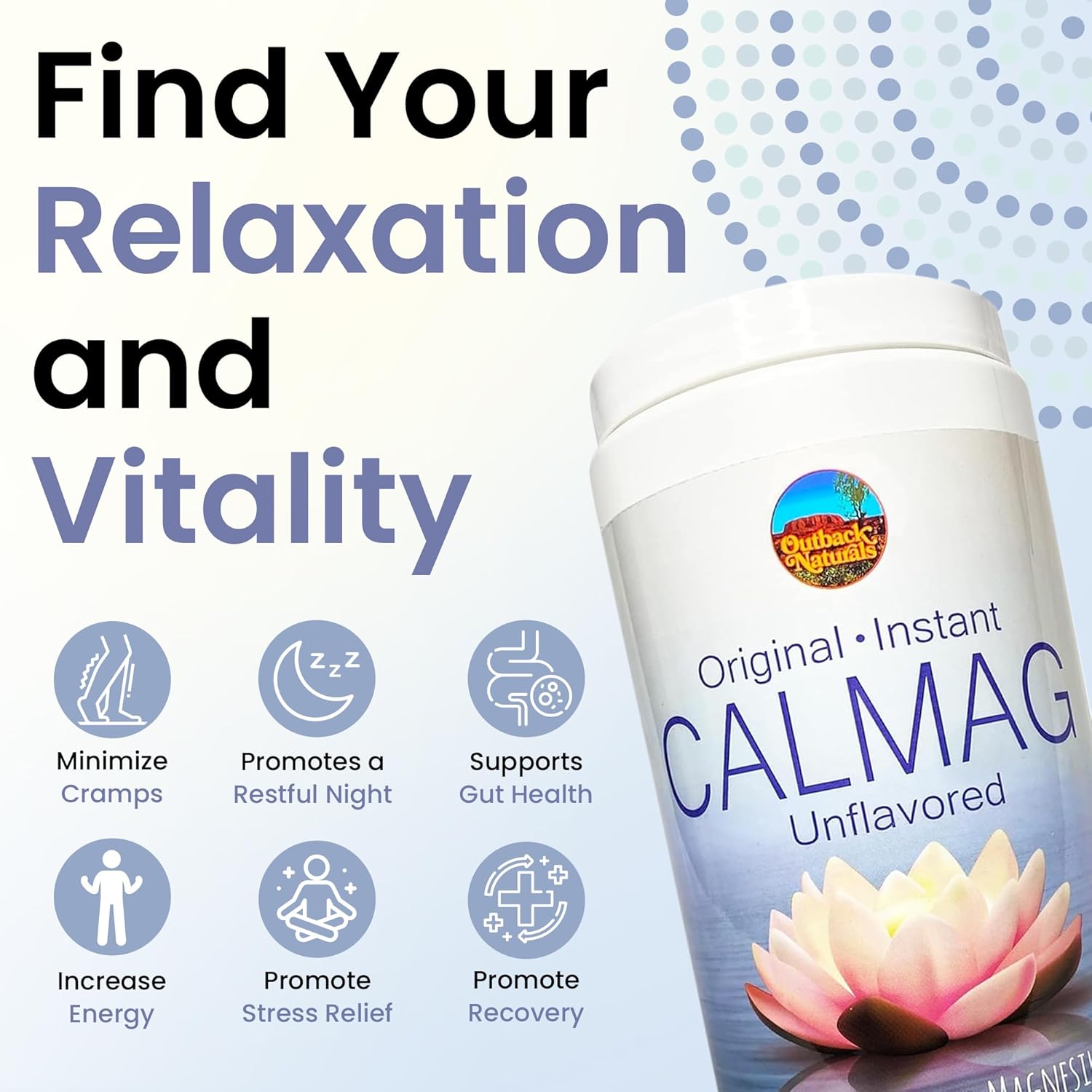 High Absorption CalMag Calcium and Magnesium Citrate Powder Supplement for Stress Relief, Sleep, and Bone Strength - Unflavored Mineral Drink - 16.5 oz