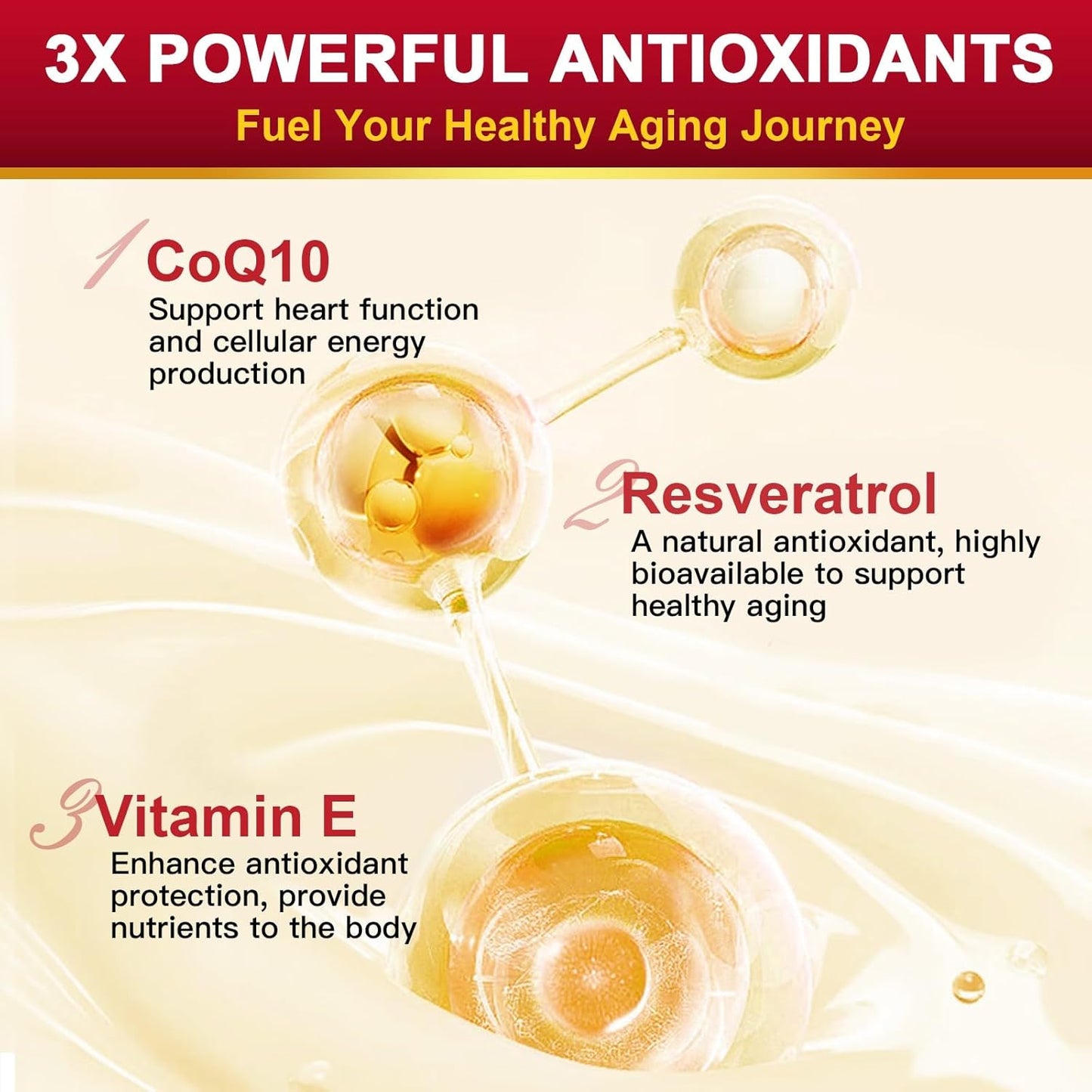 High Absorption CoQ10-300mg with Trans-Resveratrol, PQQ, Vitamin E & BioPerine - Antioxidant for Heart & Energy - 120 Veg Caps
