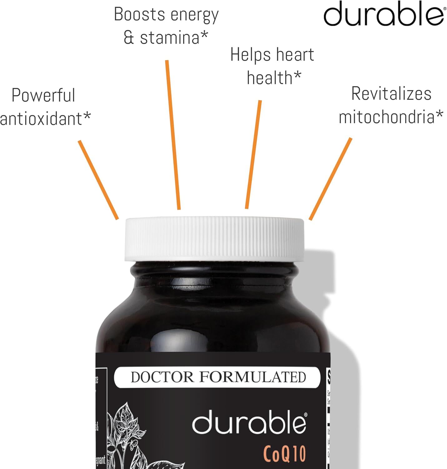 High Absorption CoQ10 Supplement for Heart Health - 300mg Ubiqsome® CoQ10 Phytosome, Antioxidant, Doctor-Formulated - 30 Day Supply
