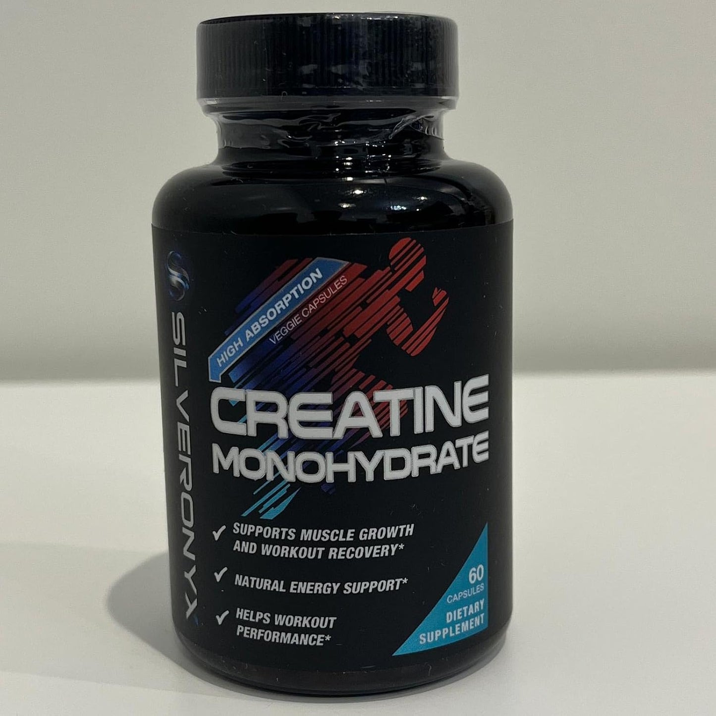 High Absorption Creatine Monohydrate Capsules for Strength & Muscle Growth - Gluten Free Supplement for Workout Performance - 60 Capsules